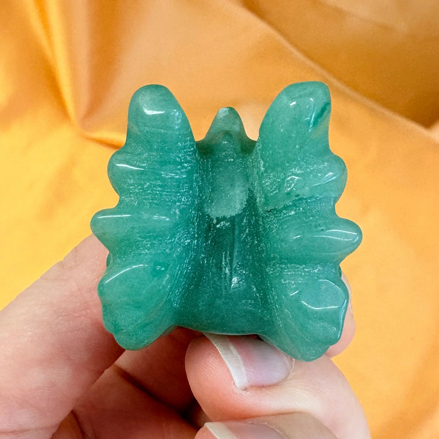 Vihreä aventuriini - Kristallilohikäärme Runsauden Lotus - 5cm