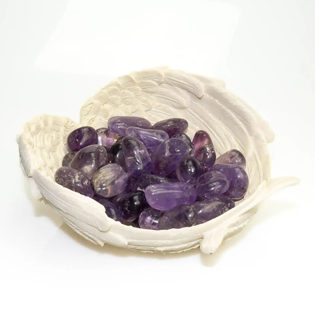 Ametisti - Kämmenkivi - Kantaa Ae Zadkielin energiaa 3 - 5cm - Valkoisen Liekin Voima