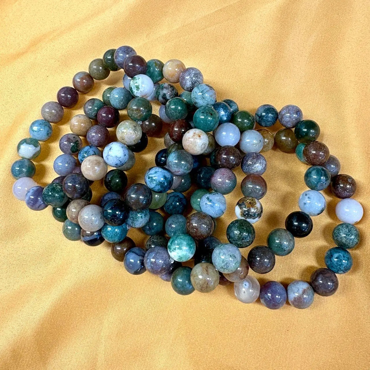 Intian akaatti - Rannekoru - Ikuisuuskivi, helpottaa ajatusta vanhenemisesta, lisäten charmia - Valkoisen Liekin Voima