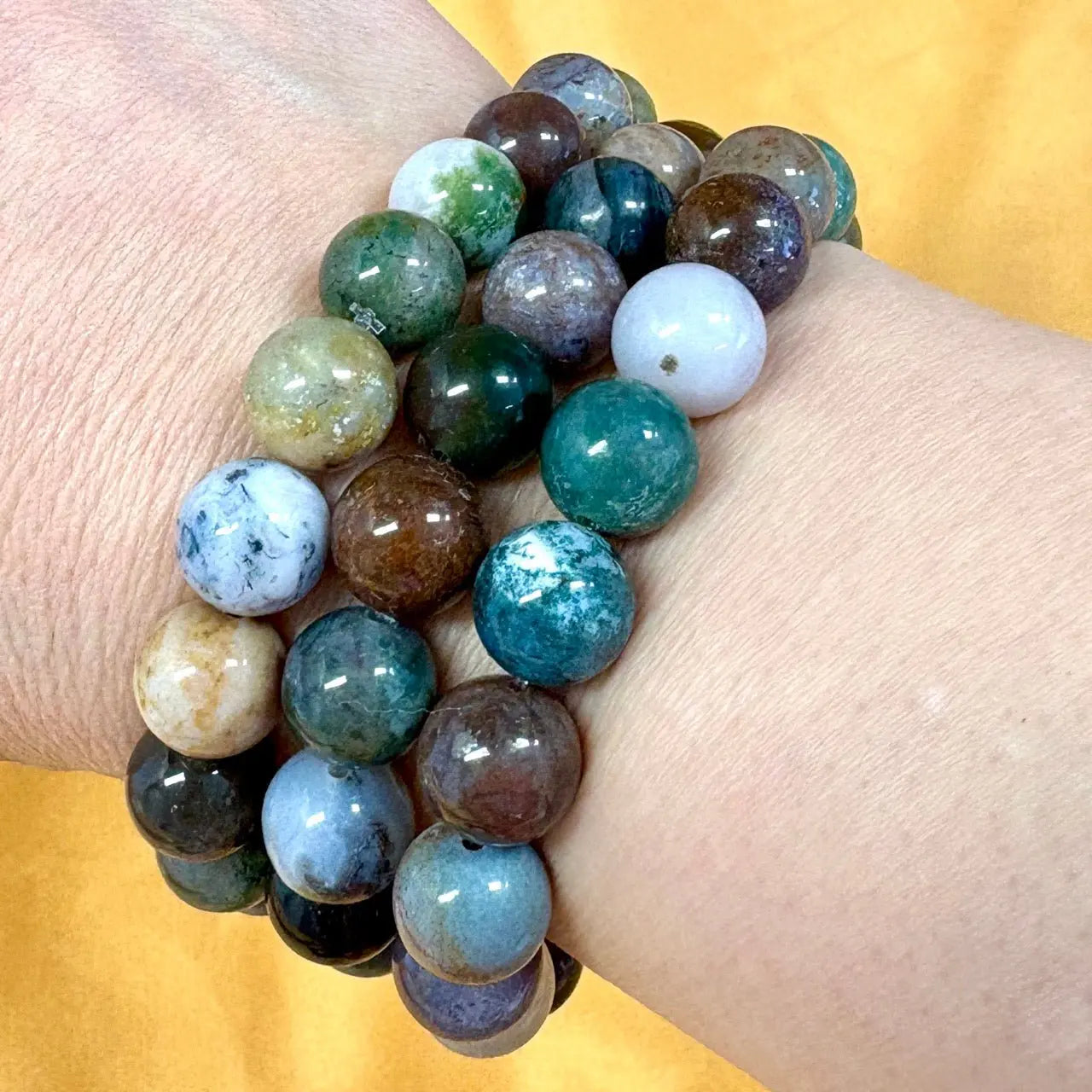 Intian akaatti - Rannekoru - Ikuisuuskivi, helpottaa ajatusta vanhenemisesta, lisäten charmia - Valkoisen Liekin Voima