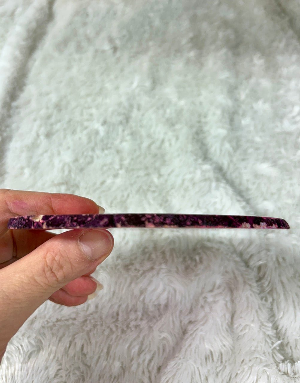 Iso uniikki Akaattilevy - Pinkki - 14,5cm x 13cm - 200g - Valkoisen Liekin Voima