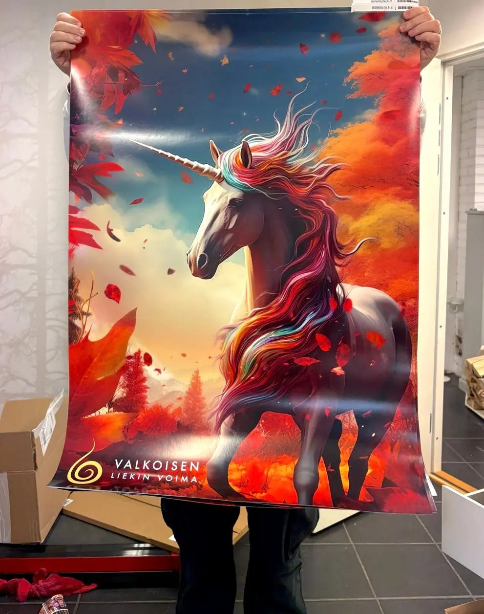 Itsetunnon Boostaus - juliste 70cm x 100cm - Valkoisen Liekin Voima