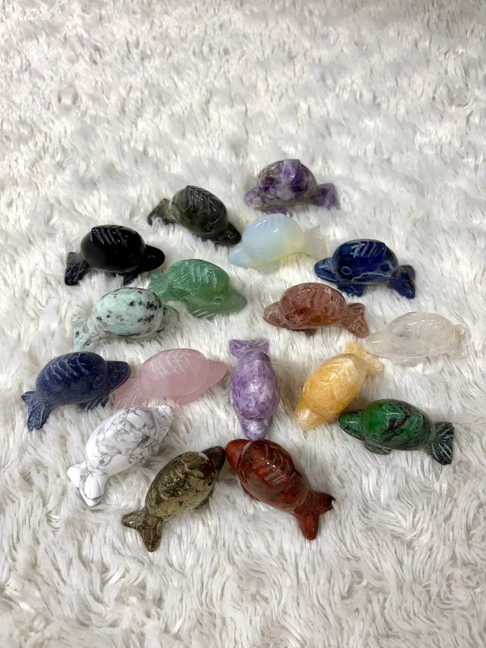 Kristallifisu - Kristallipaketti 17 erilaista fisua Valkoisen Liekin Voima