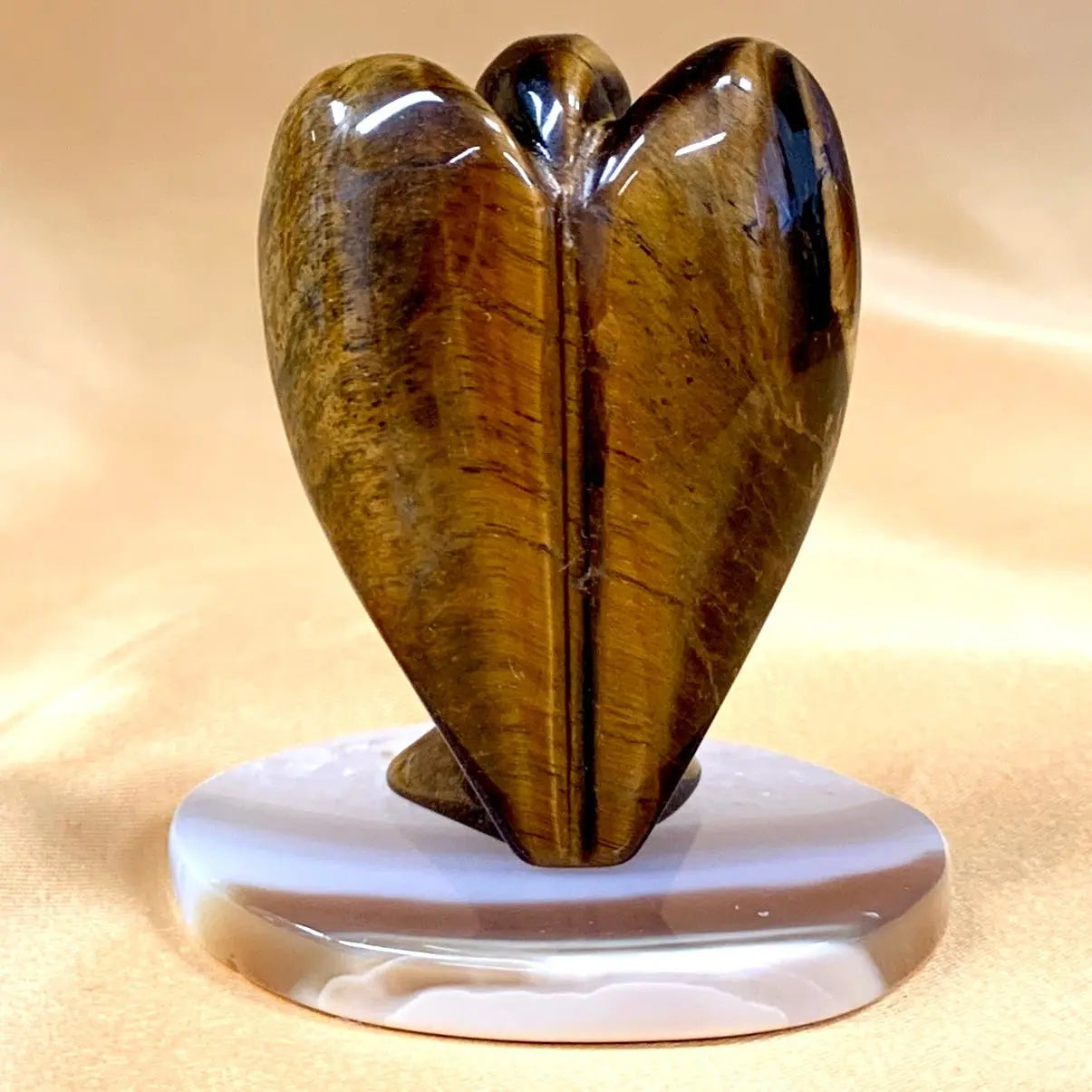 Kristallipaketti Arkkienkeli Metatron - tiikerinsilmä + akaattilevy - Valkoisen Liekin Voima