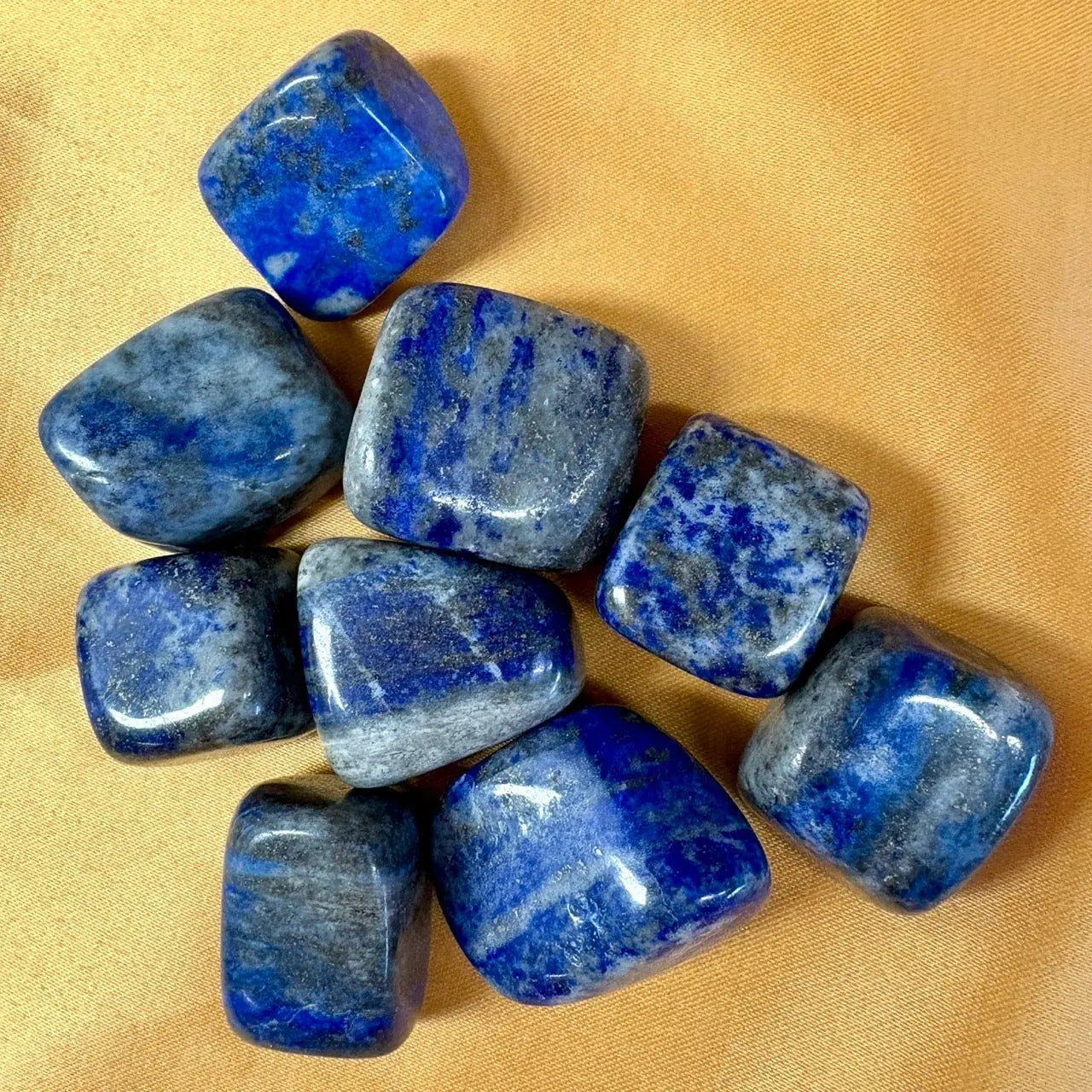 Lapis latsuli - Kämmenkivi - Kantaa Ae Mikaelin energiaa 2 - 3cm - Valkoisen Liekin Voima