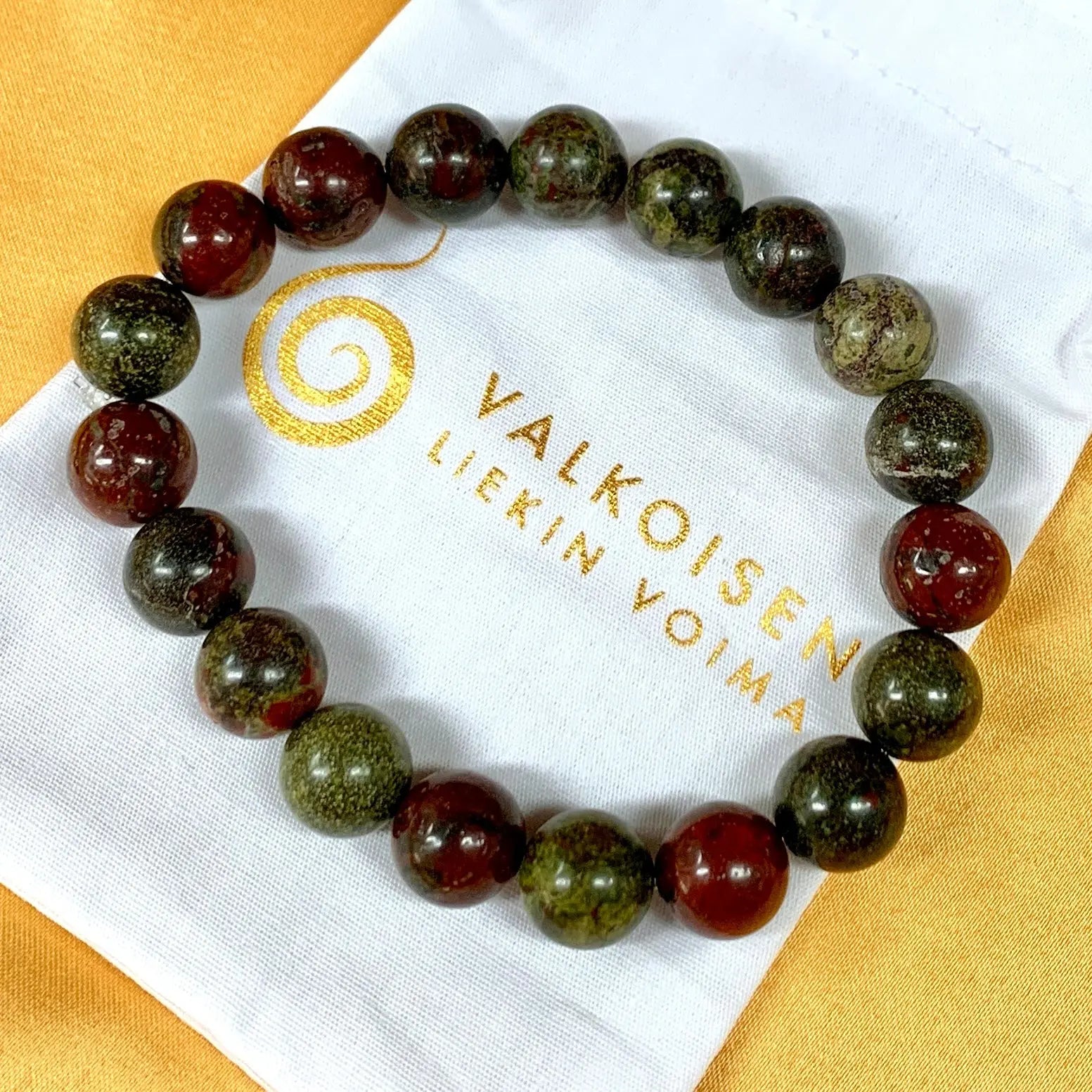 Lohikäärmeen verijaspis - Rannekoru - Lisää elinvoimaa, kohottaa mielialaa - Valkoisen Liekin Voima