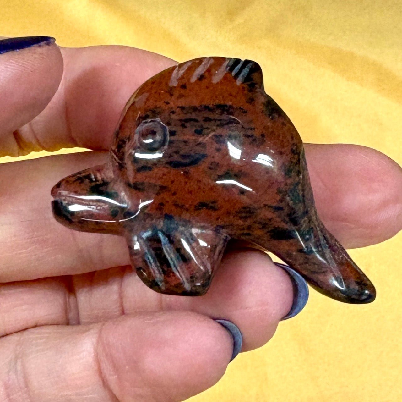 Mahonkiobsdiaani - Kristallifisu - Lasten suosikki - 4,5cm - Valkoisen Liekin Voima