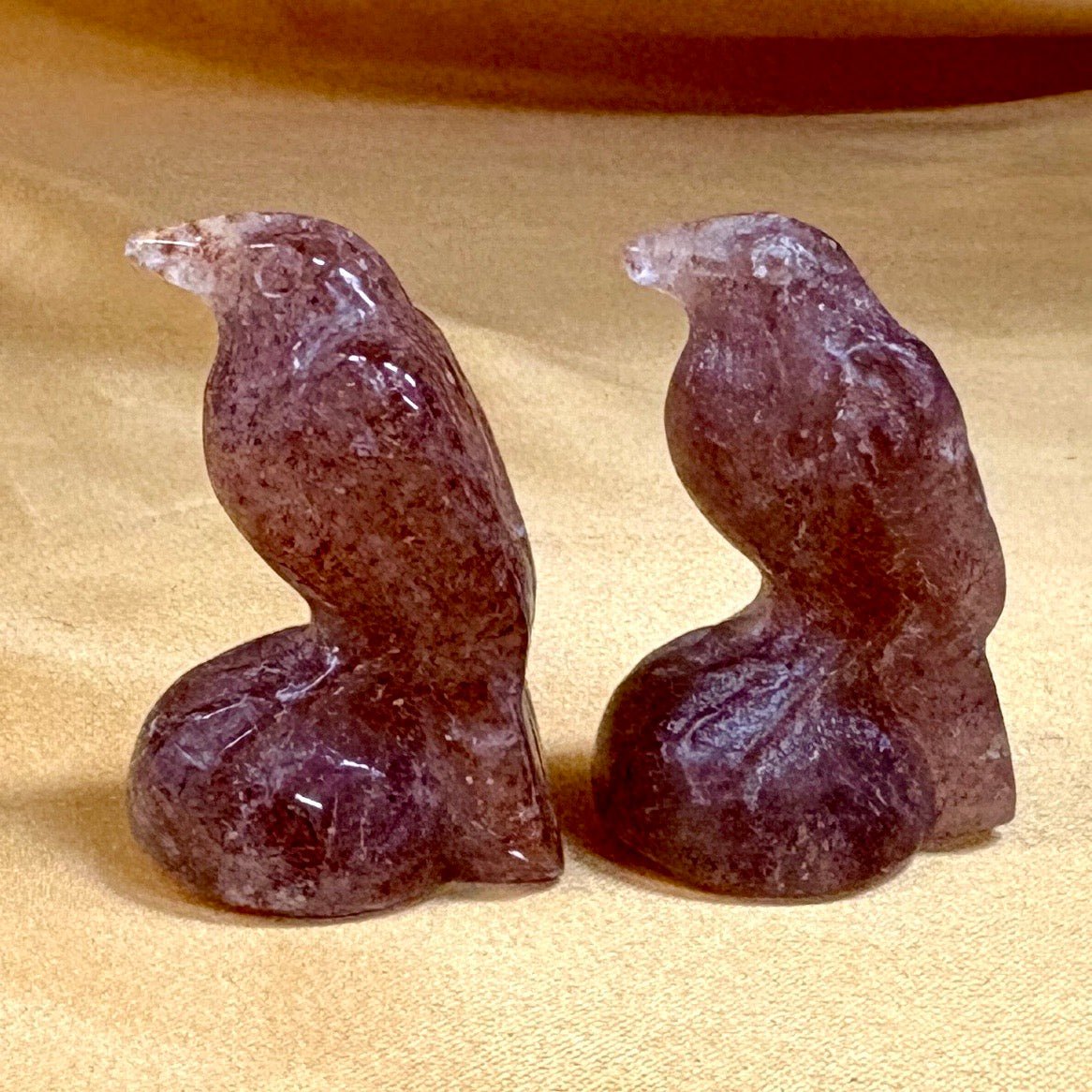 Mansikkakvartsi - Kristallilintu - 3,5cm - Valkoisen Liekin Voima