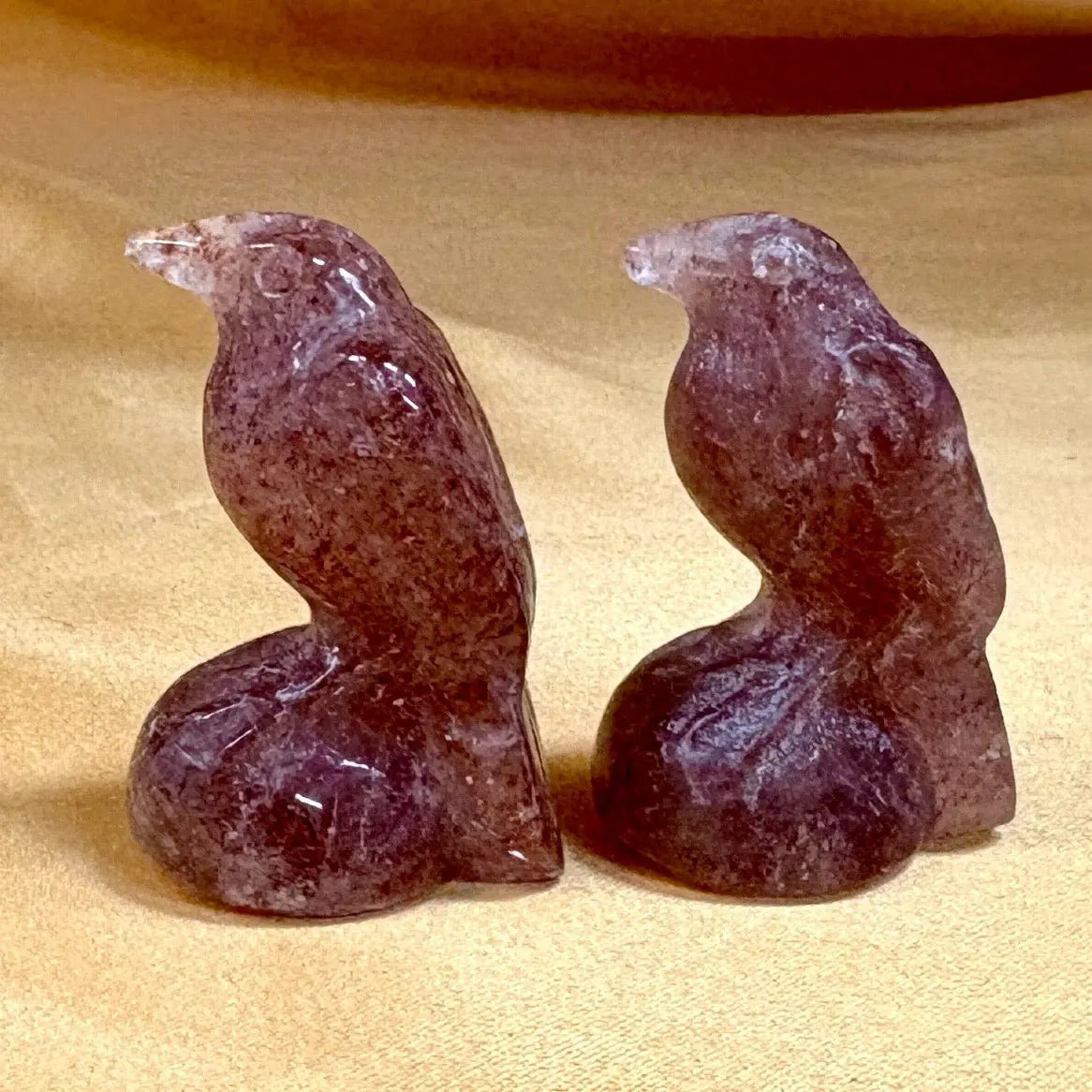 Mansikkakvartsi - Kristallilintu - 3,5cm - Valkoisen Liekin Voima