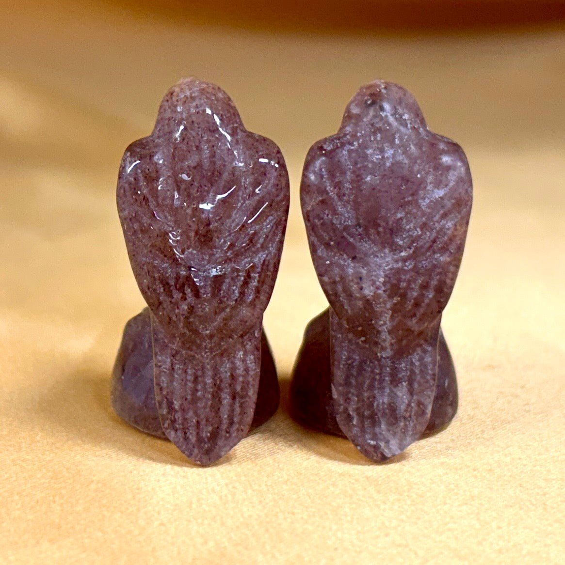Mansikkakvartsi - Kristallilintu - 3,5cm - Valkoisen Liekin Voima
