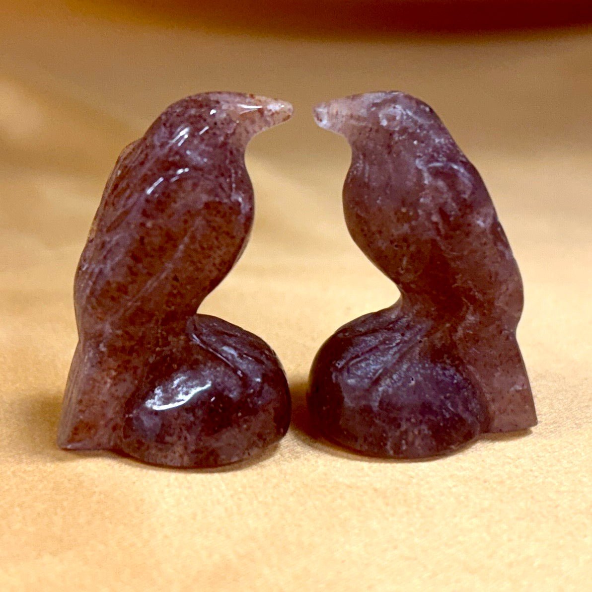 Mansikkakvartsi - Kristallilintu - 3,5cm - Valkoisen Liekin Voima