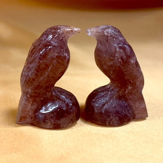 Mansikkakvartsi - Kristallilintu - 3,5cm - Valkoisen Liekin Voima