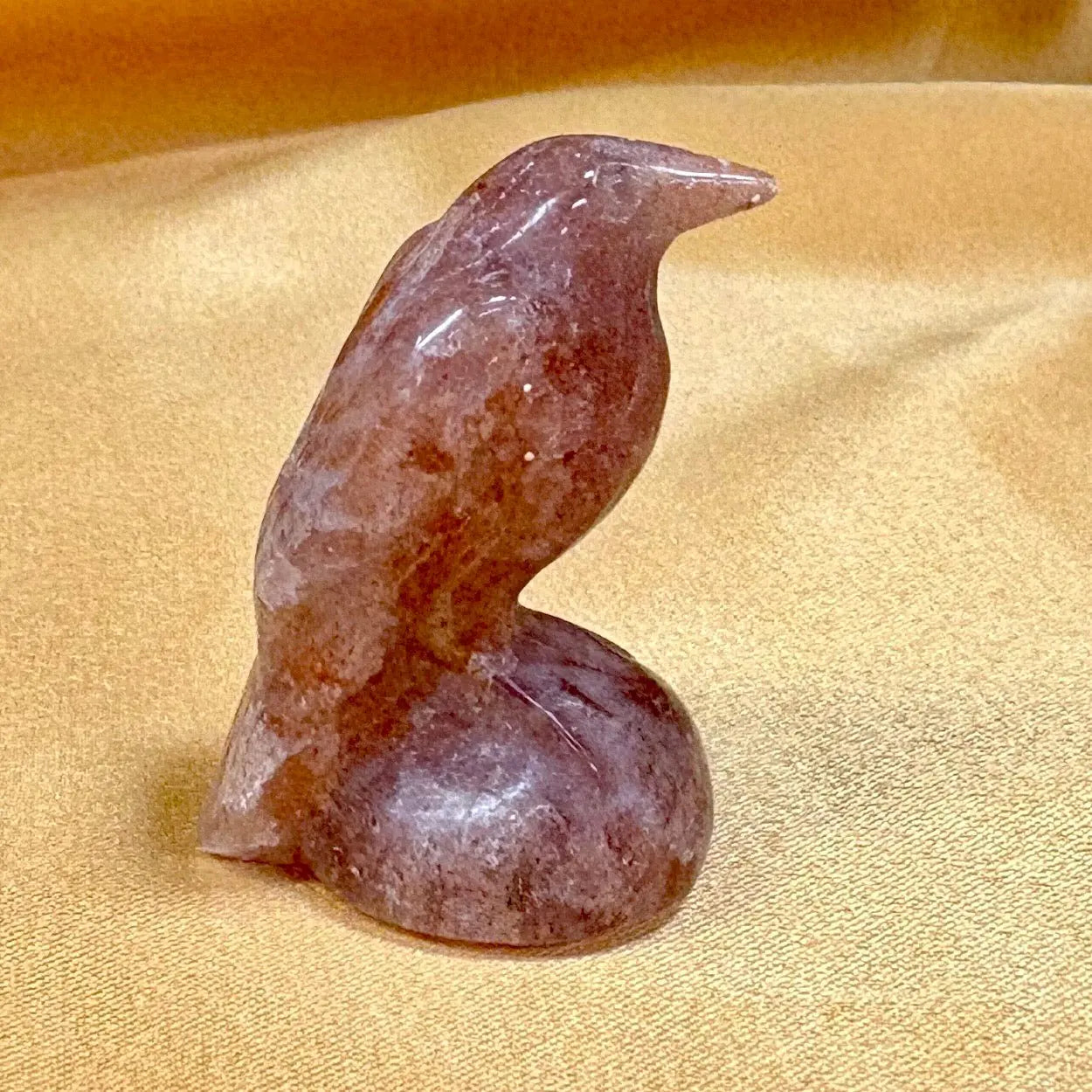 Mansikkakvartsi - Kristallilintu - 3,5cm - Valkoisen Liekin Voima