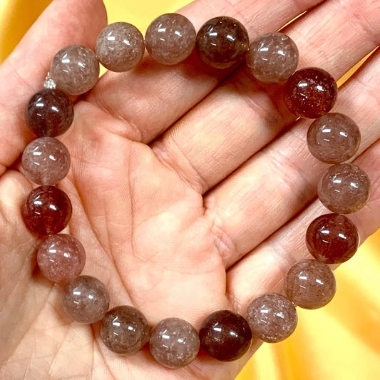 Mansikkakvartsi - Rannekoru - Herättelee sydämen unelmat ja auttaa kulkemaan niitä kohti - Valkoisen Liekin Voima