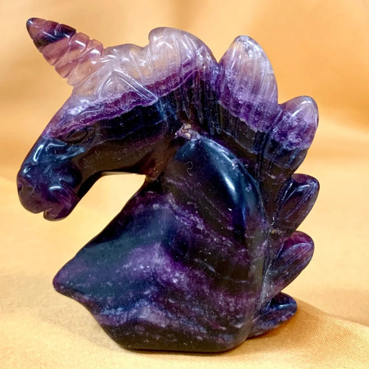 Purppurafluoriitti - Kristalliyksisarvinen Celestia 5cm - Valkoisen Liekin Voima