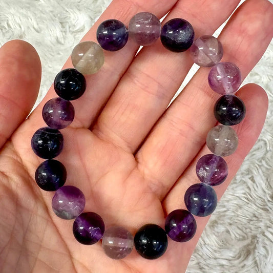 Purppurafluoriitti - Rannekoru - Auttaa päästämään irti jumiutuneista ajatusmalleista Valkoisen Liekin Voima