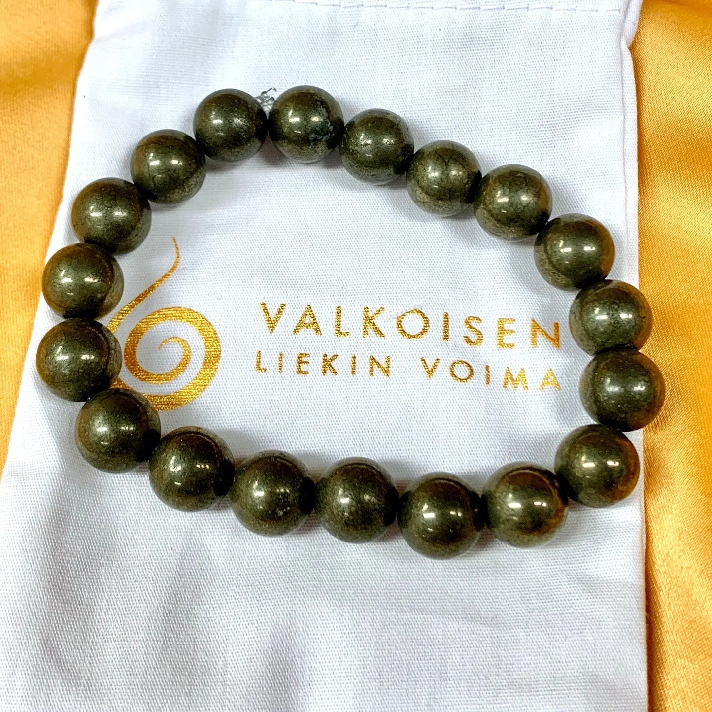 Pyriitti - Rannekoru - Vaurautta, elinvoimaa, itseluottamusta - Valkoisen Liekin Voima