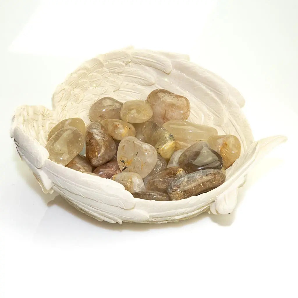 Kultainen Rutiilikvartsi - Kämmenkivi 3 - 5cm - Valkoisen Liekin Voima