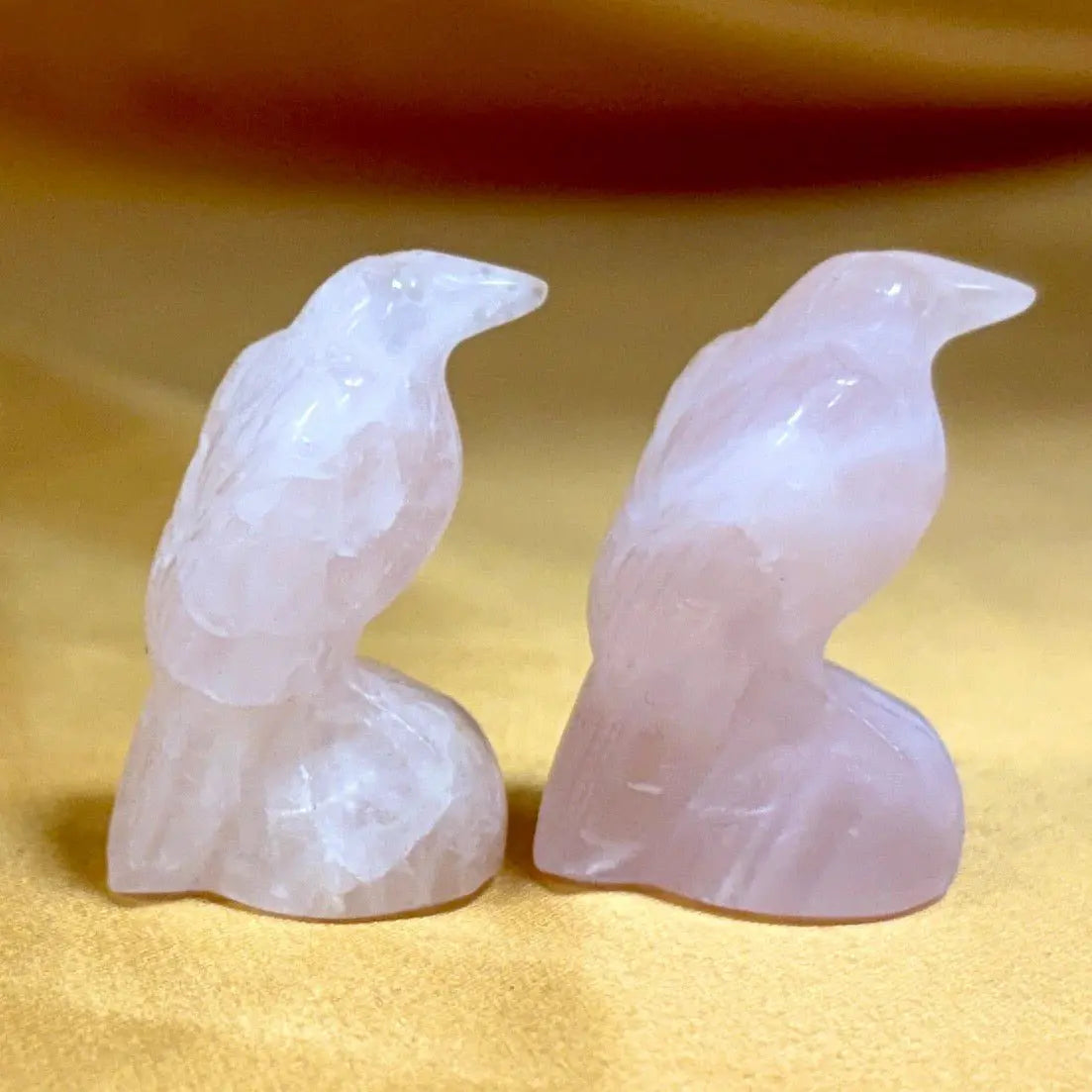 Ruusukvartsi - Kristallilintu - 3,5cm - Valkoisen Liekin Voima