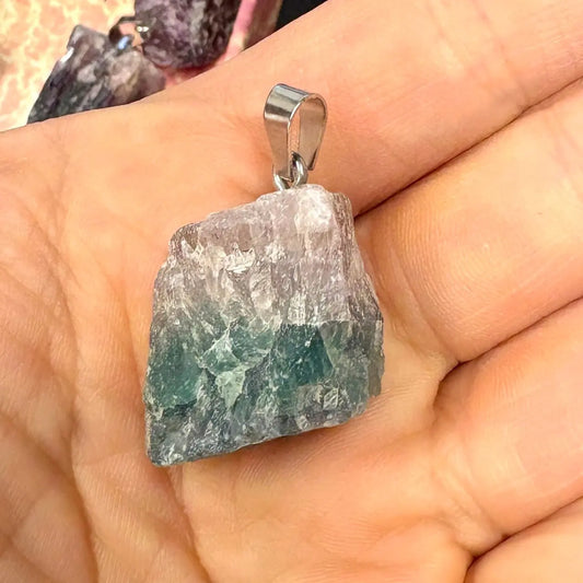 Sateenkaarifluoriitti - Kaulakoru 2 - 3cm - Valkoisen Liekin Voima