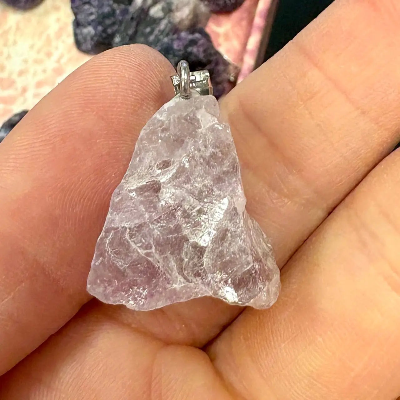 Sateenkaarifluoriitti - Kaulakoru 2 - 3cm - Valkoisen Liekin Voima