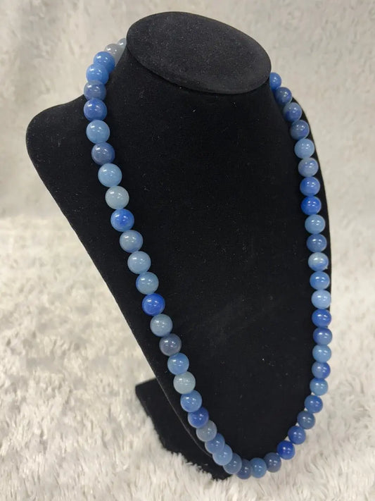 Sininen aventuriini Kaulakoru - Rauhoittaa hermostoa, kohottaa apeaa mieltä - Valkoisen Liekin Voima