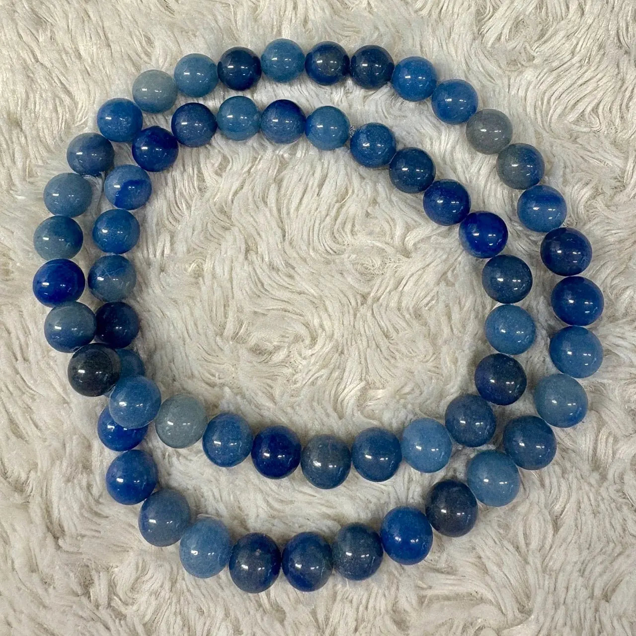 Sininen aventuriini Kaulakoru - Rauhoittaa hermostoa, kohottaa apeaa mieltä - Valkoisen Liekin Voima