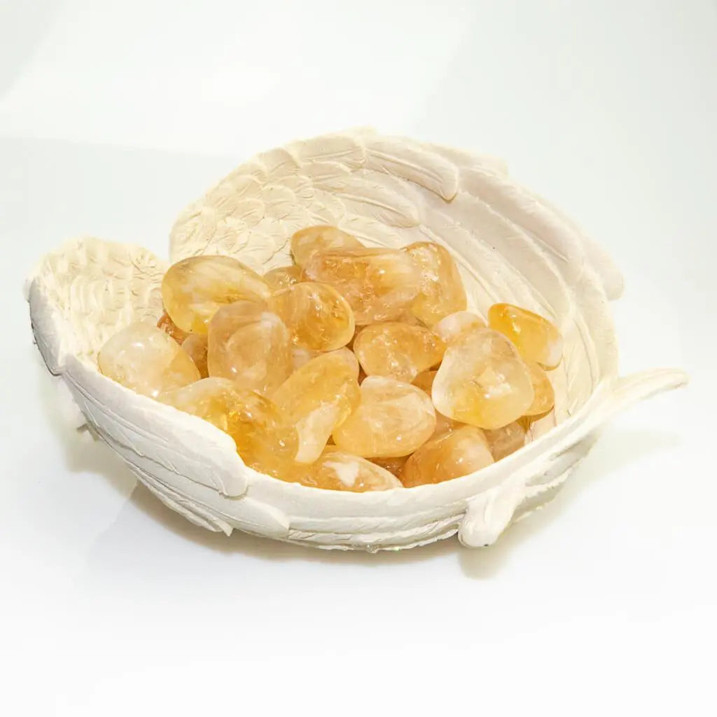 Sitriini - Kämmenkivi - Kantaa Ae Jofielin energiaa 3 - 5cm - Valkoisen Liekin Voima