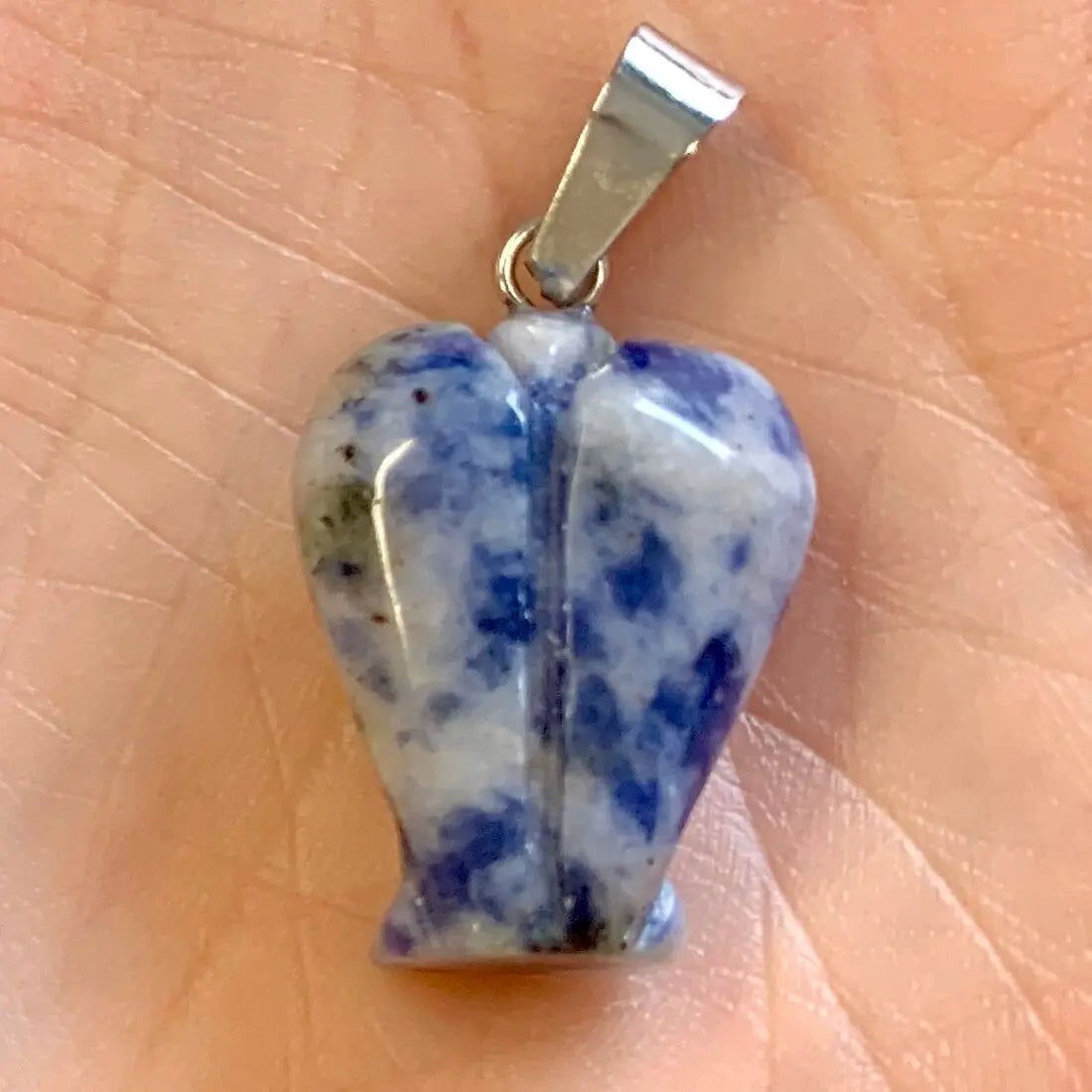 Sodaliitti - Enkelikaulakoru - Arkkienkeli Mikael - 2cm - Valkoisen Liekin Voima