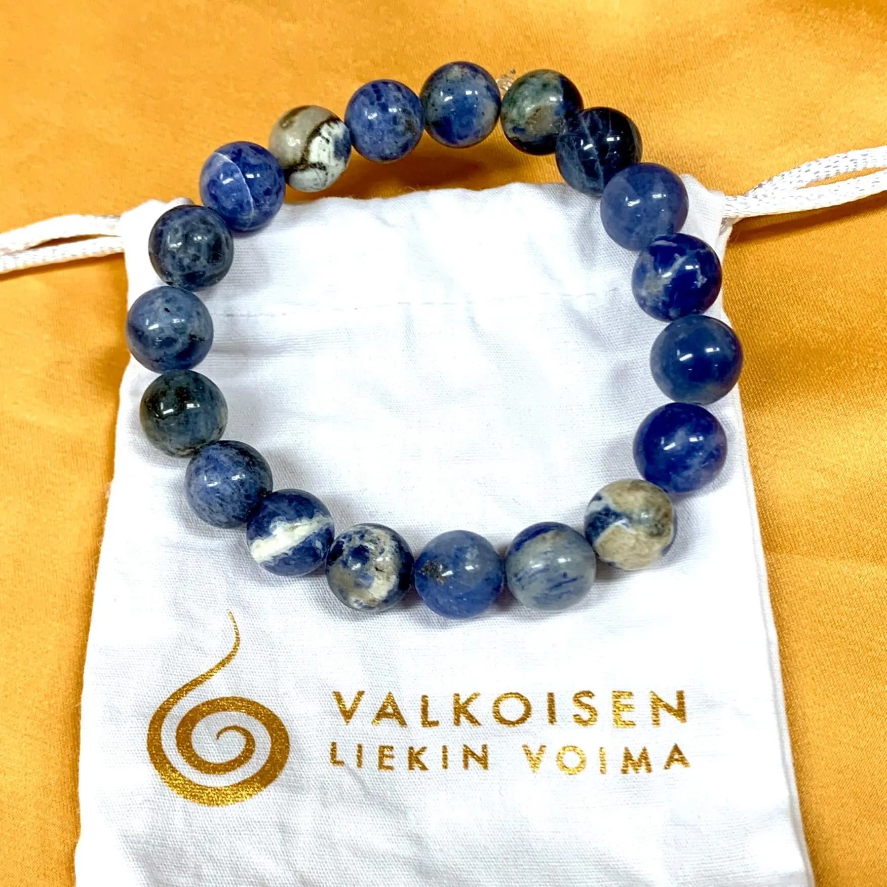 Sodaliitti - Rannekoru - Selkeyttää tunteita, vahvistaa intuitiota - Valkoisen Liekin Voima