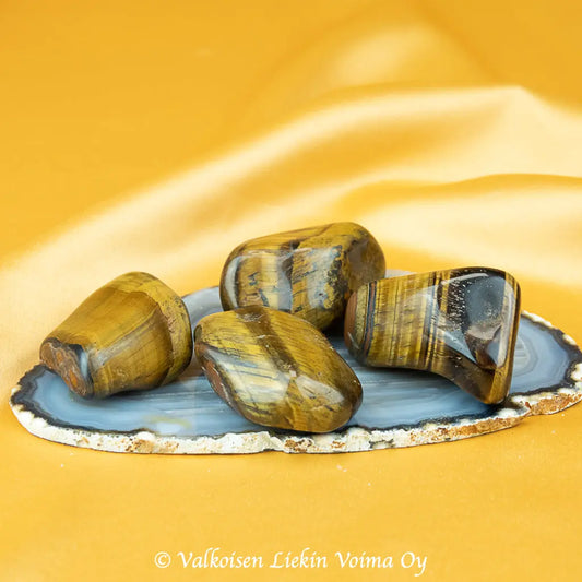 Tiikerinsilmä - Kämmenkivi - Kantaa Ae Metatronin energiaa 3-5cm Valkoisen Liekin Voima