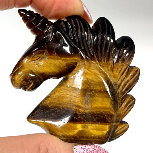 Tiikerinsilmä - Kristalliyksisarvinen Vahvuuden Vänskä 5cm - Valkoisen Liekin Voima