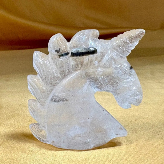 Turmaliinikvartsi - Kristalliyksisarvinen 5cm - Valkoisen Liekin Voima