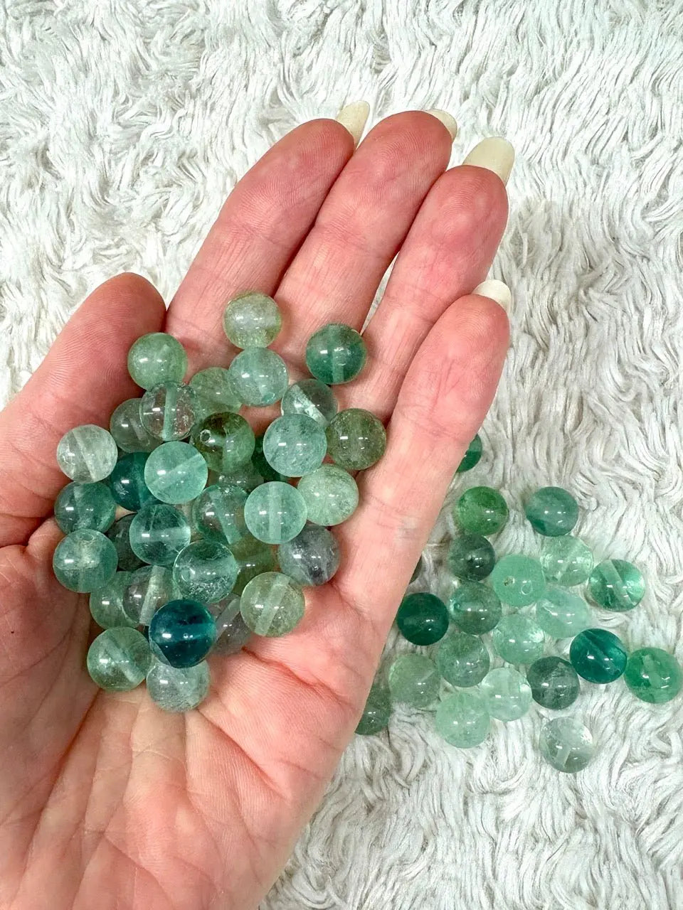 Vihreä fluoriitti - Rannekoru - Tehostaa kehon paranemisprosessia - Valkoisen Liekin Voima