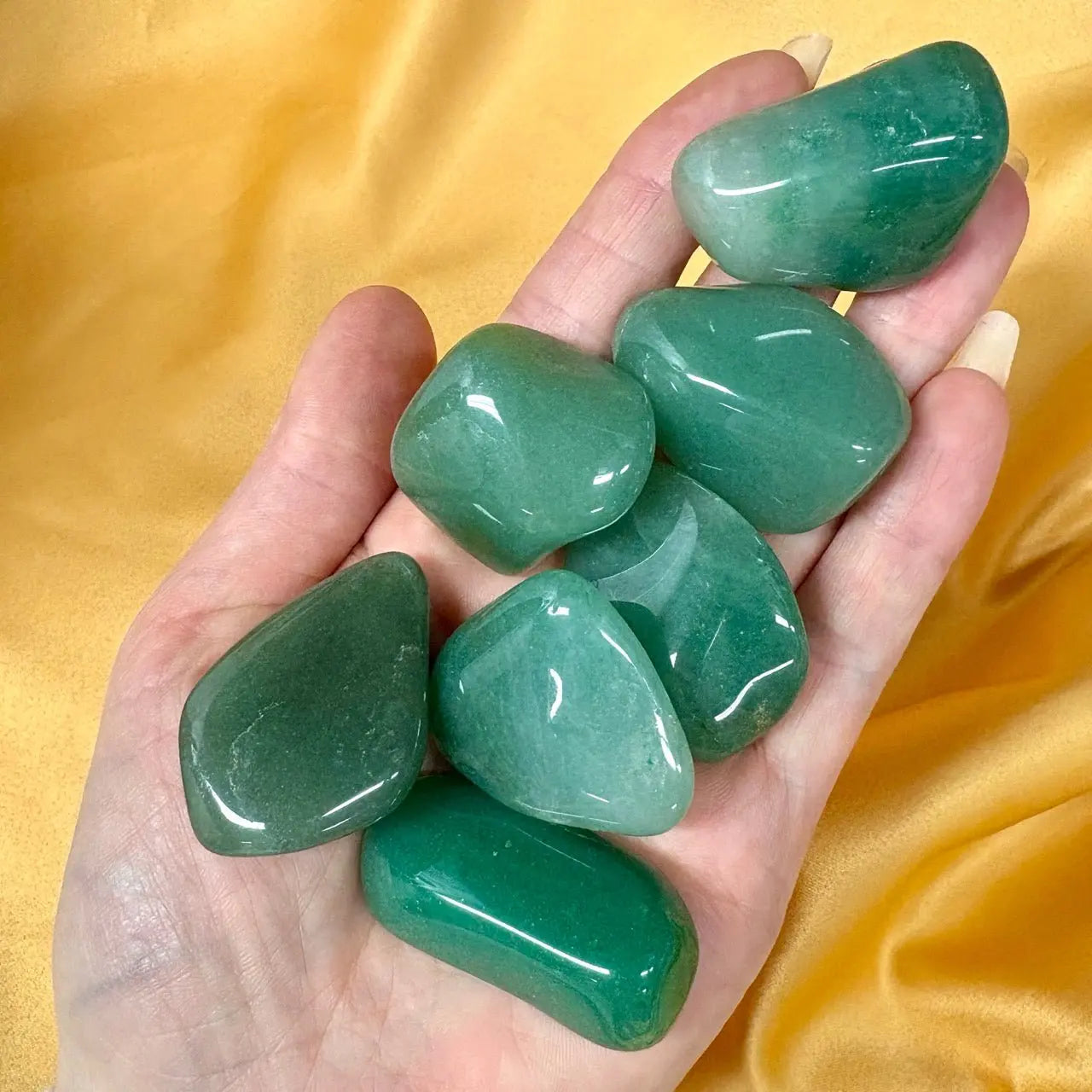 Vihreä kvartsi kämmenkivi - Kantaa Arkkienkeli Rafaelin energiaa 3 - 5cm - Valkoisen Liekin Voima