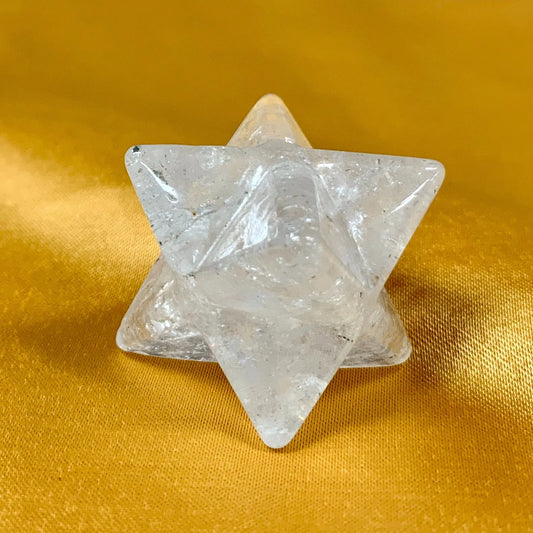 Vuorikristalli - Kristallimerkaba - Suojelua, opastusta, mielen selkeyttä - 2cm - Valkoisen Liekin Voima