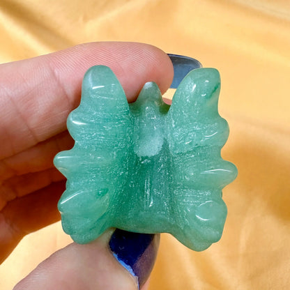 Vihreä aventuriini - Kristallilohikäärme Runsauden Lotus - 5cm