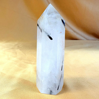 Turmaliinikvartsi - Kristallikärki - Maadoittaa, suojelee, hoitaa kehon kipuja - 8cm