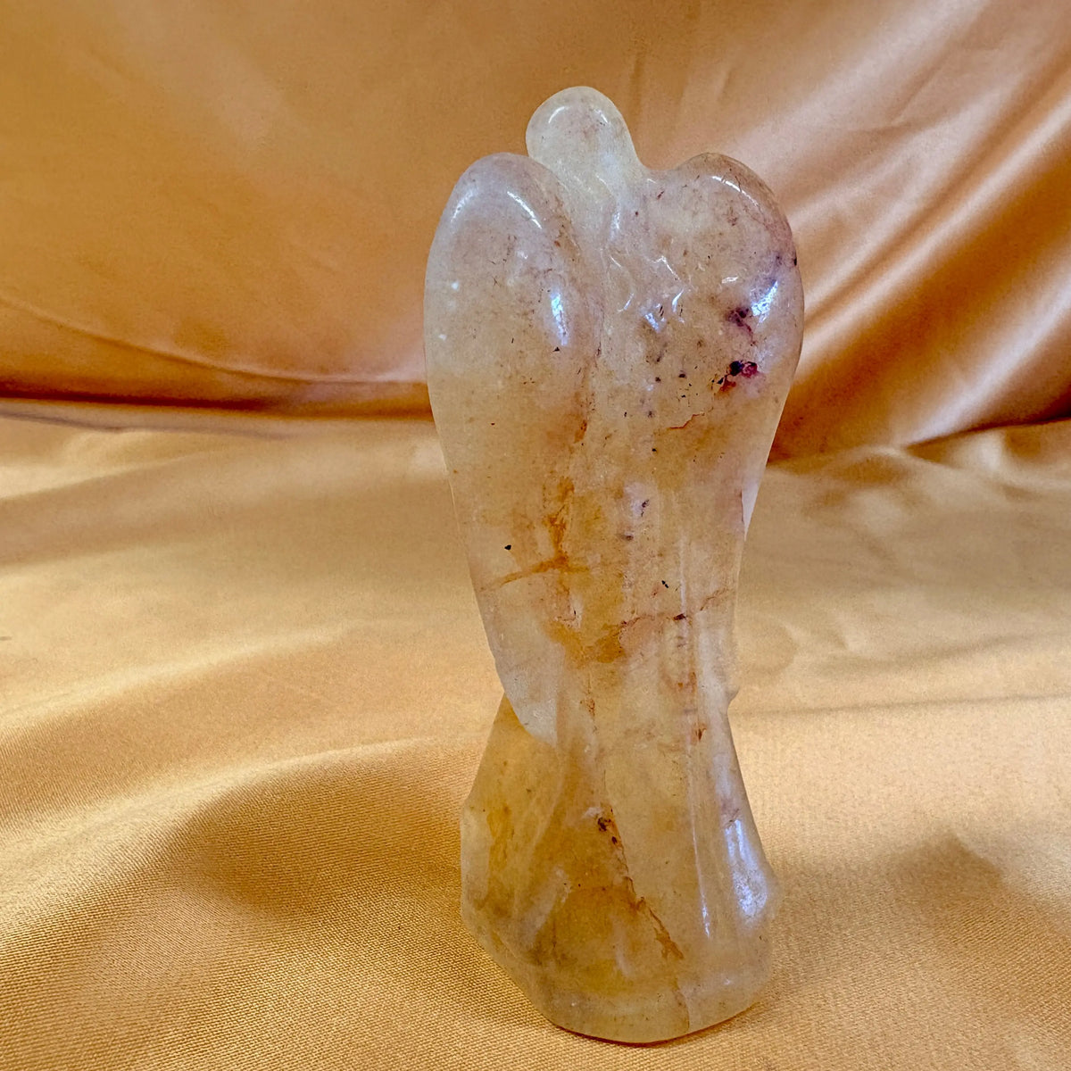 Keltainen fluoriitti - Kristallienkeli - Arkkienkeli Jofiel 8cm