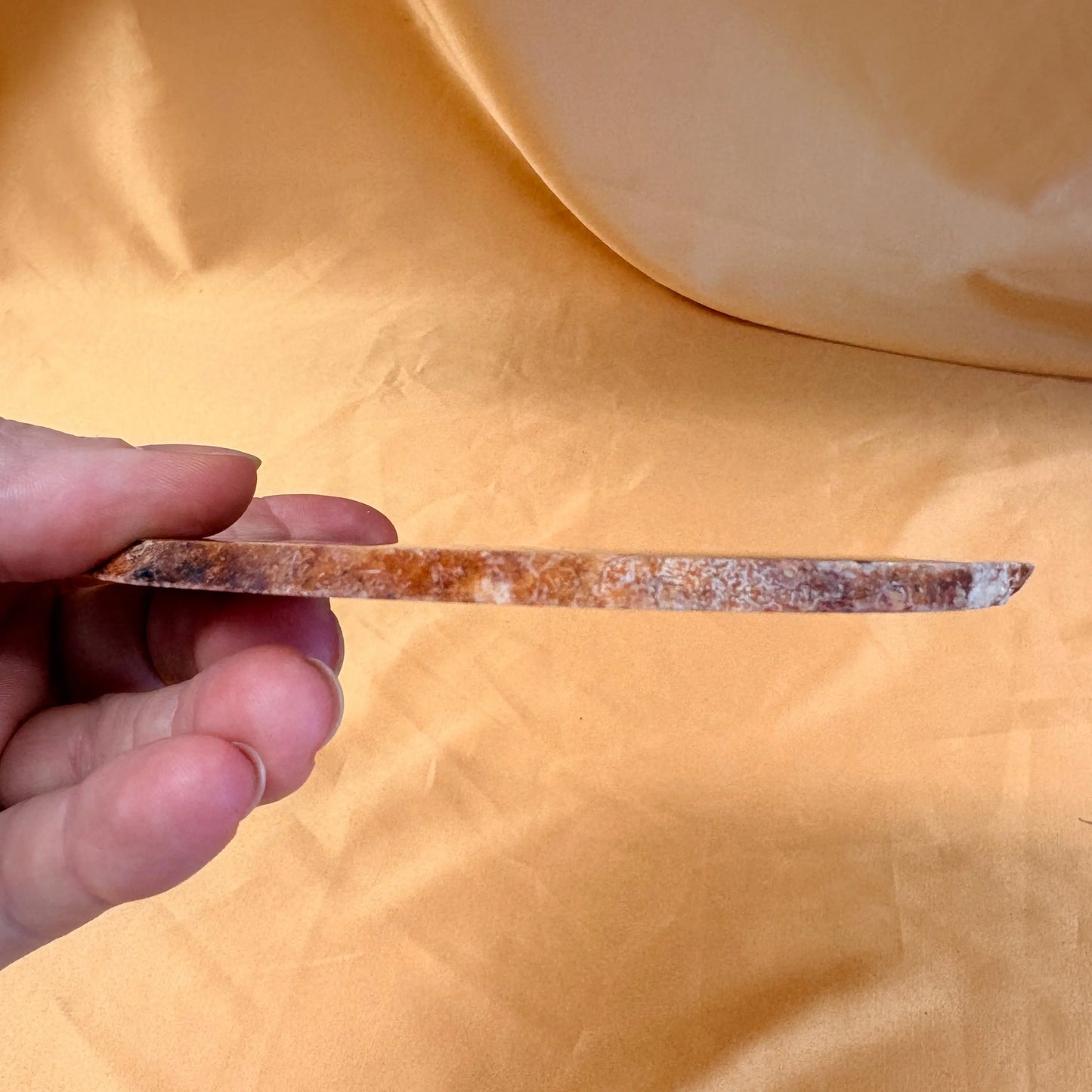 Iso uniikki Akaattilevy - Punaruskea - 13cm - 145g