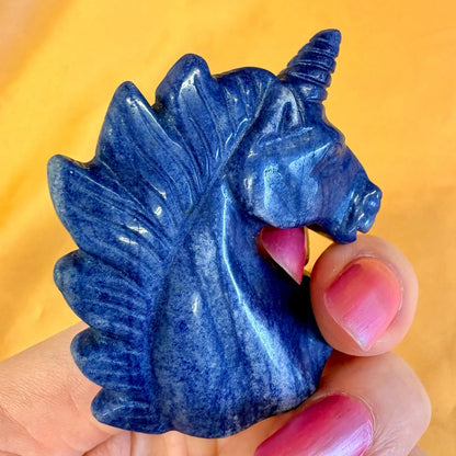 Sininen aventuriini - Tyyneyden Kristalliyksisarvinen - 5cm