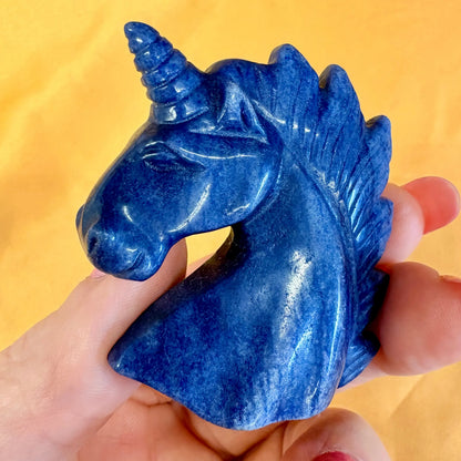 Sininen aventuriini - Tyyneyden Kristalliyksisarvinen - 5cm