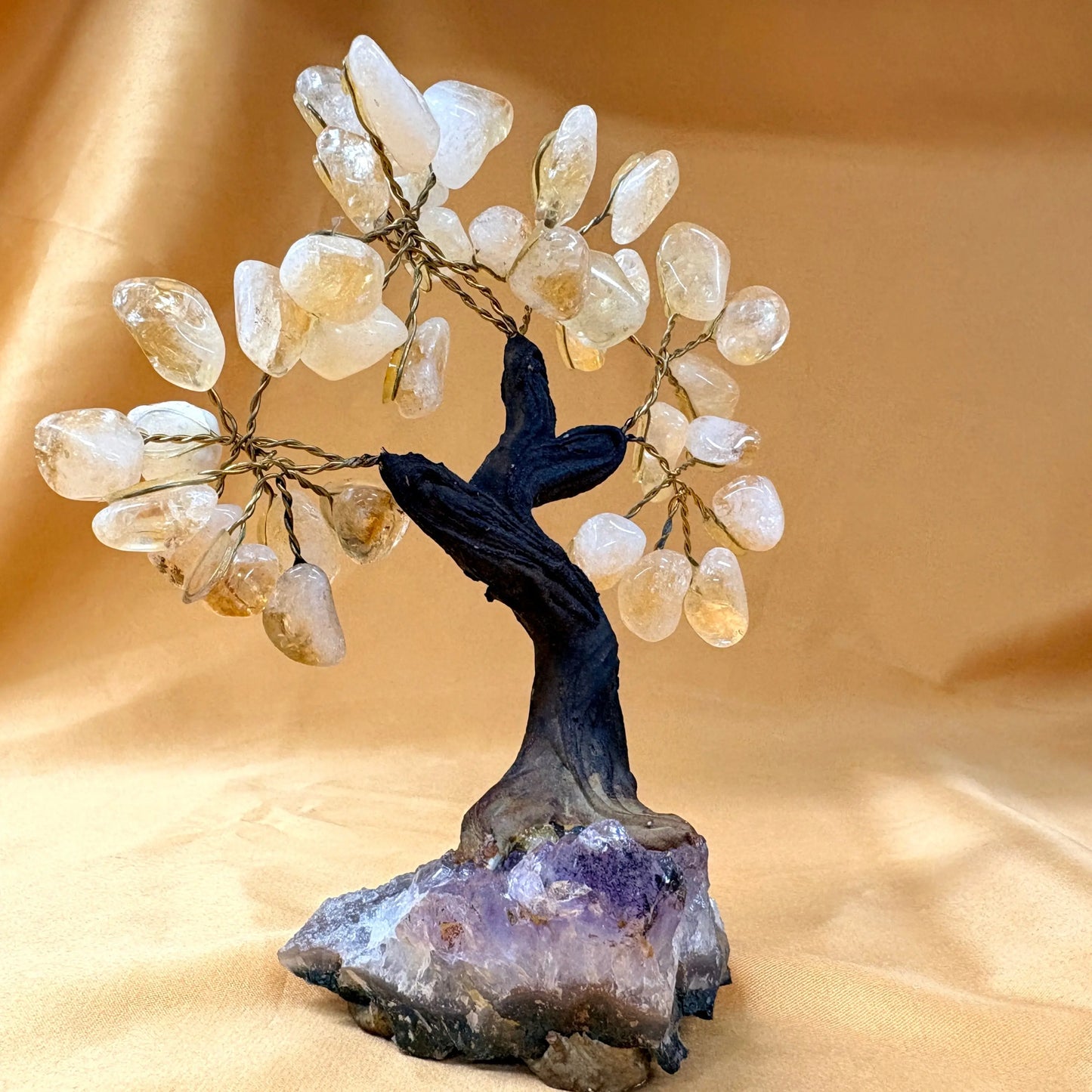 Kristallipuu - Sitriini - Ametisti 13,5cm - 040