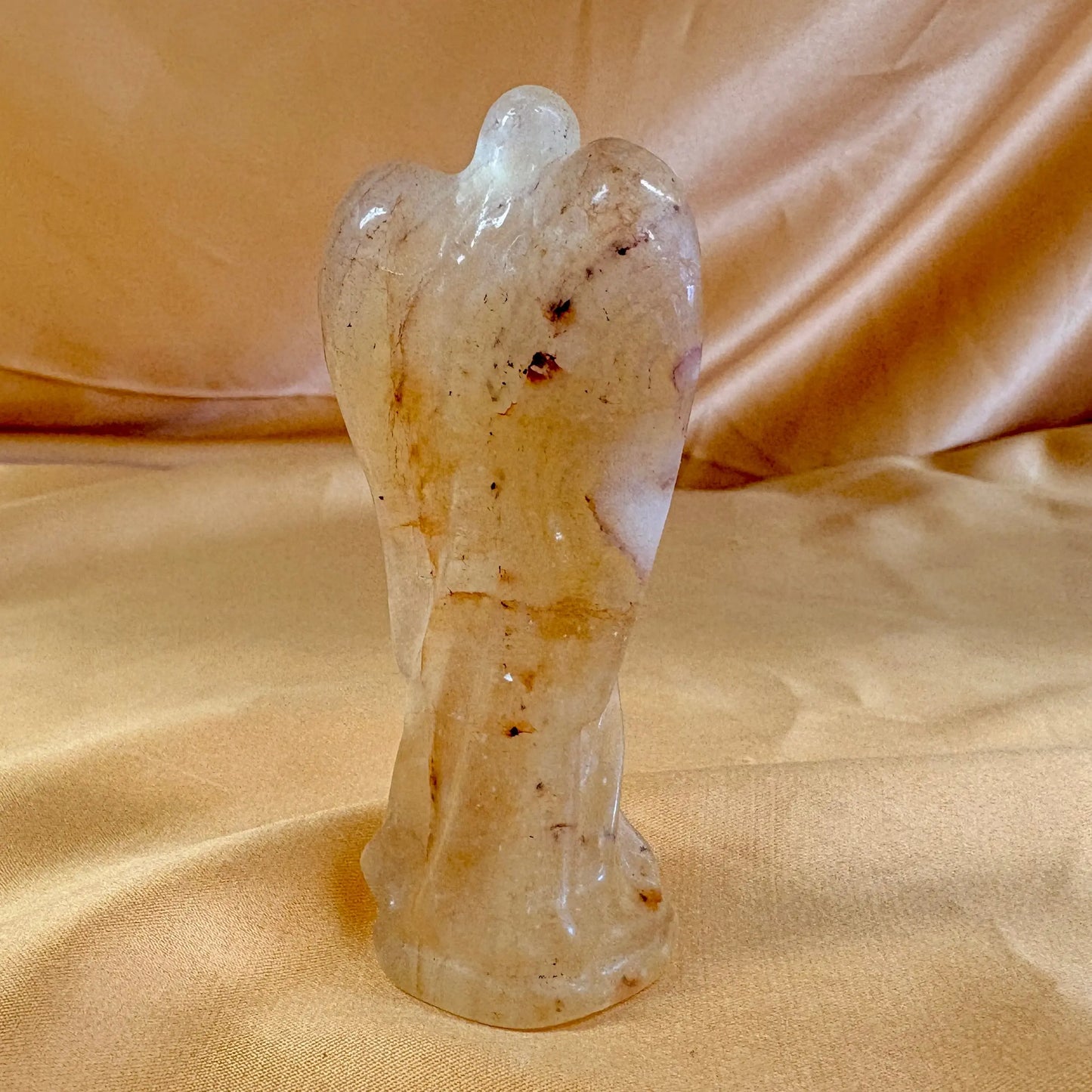 Keltainen fluoriitti - Kristallienkeli - Arkkienkeli Jofiel 8cm