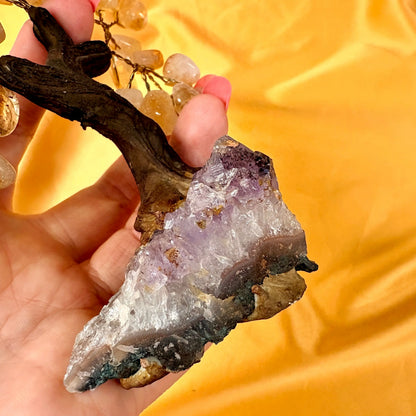 Kristallipuu - Sitriini - Ametisti 13,5cm - 040