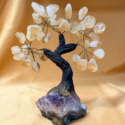 Kristallipuu - Sitriini - Ametisti 13,5cm - 040