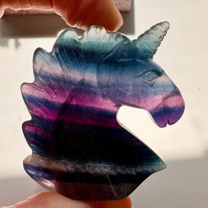 Sateenkaarifluoriitti - Kristalliyksisarvinen Rainbow - 5cm