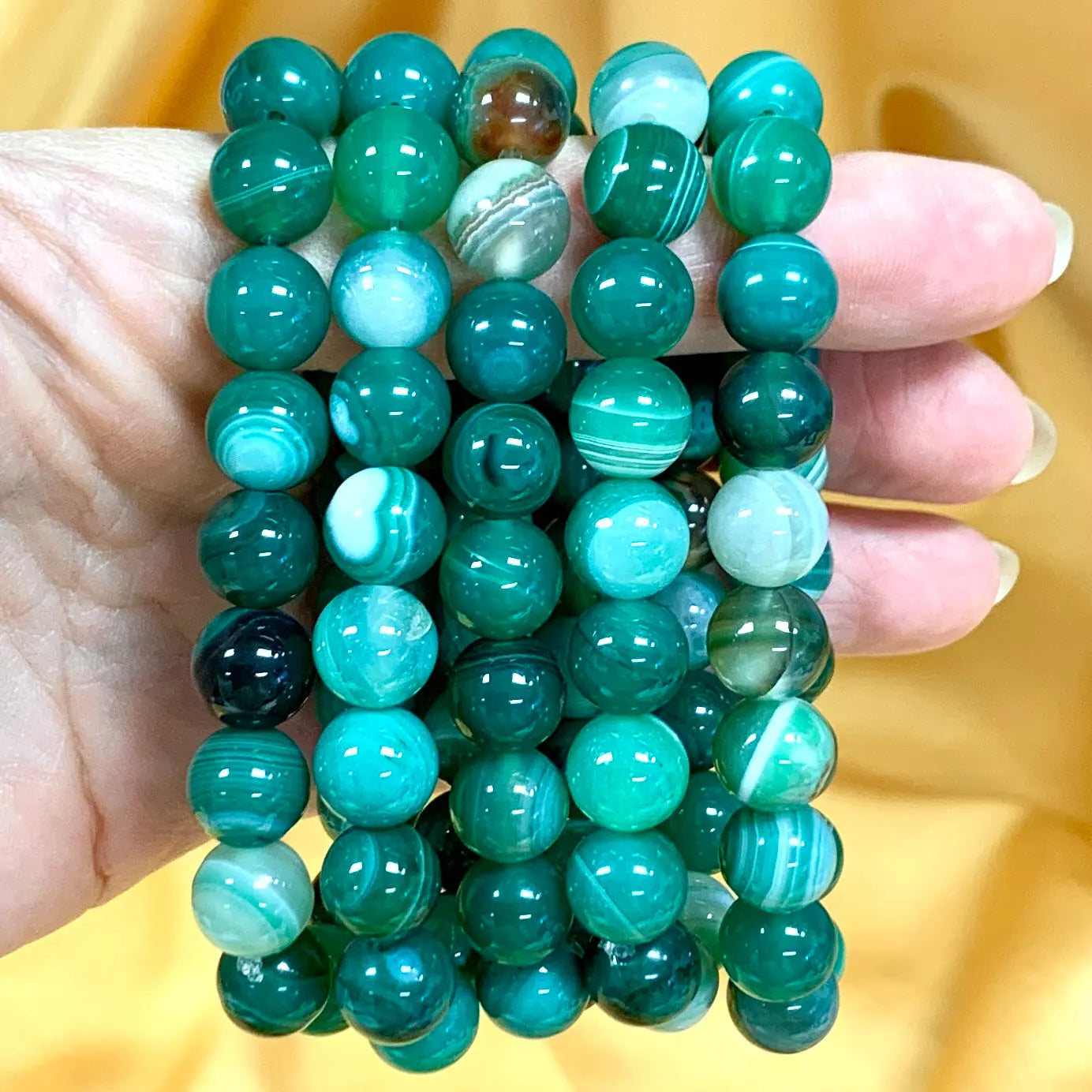 Vihreä akaatti Kaulakoru - Tuo elinvoimaa, parannusta ja runsautta Valkoisen Liekin Voima