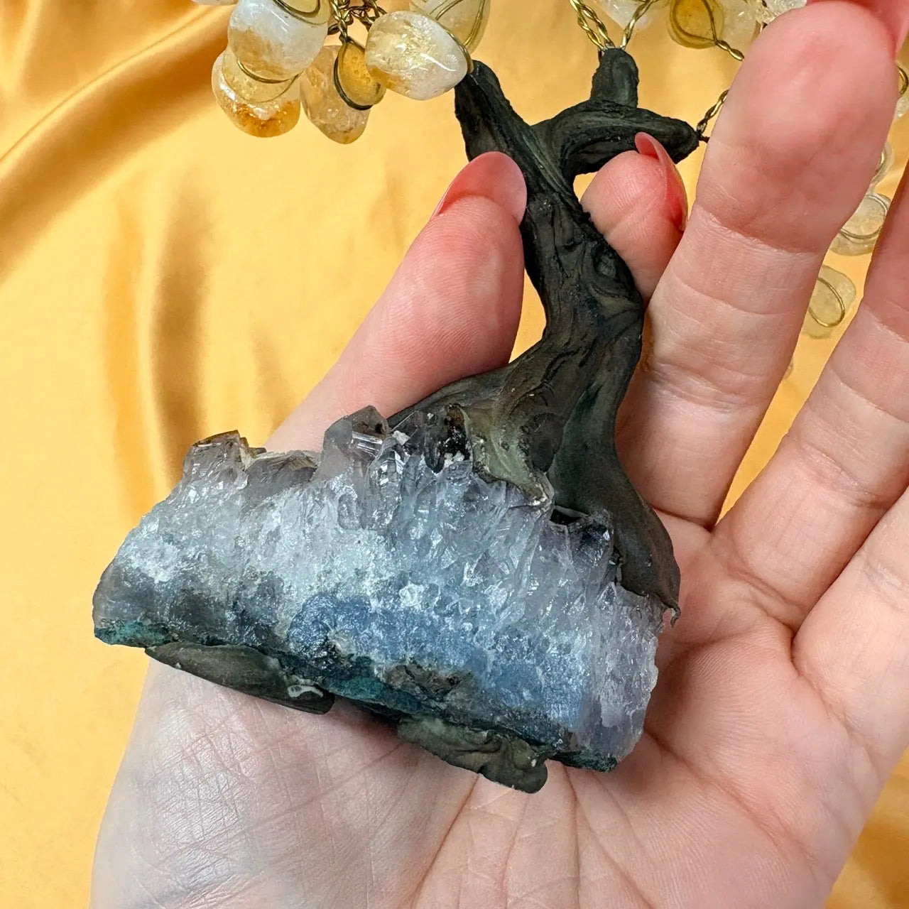 Kristallipuu - Sitriini - Ametisti 15cm - 030