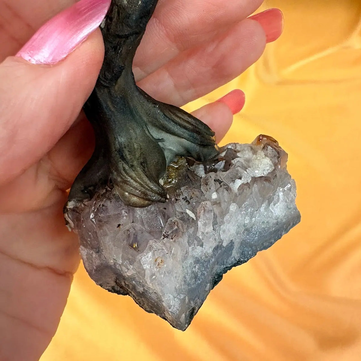 Kristallipuu - Sitriini - Ametisti 15cm - 030